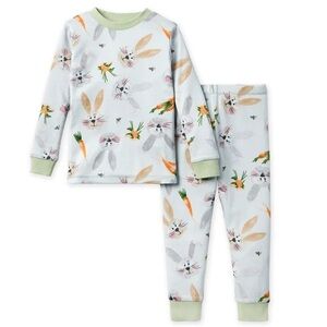 Burt's Bees Kids 100% organic cotton bunny and carrots patterned pajama set